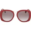 Max Mara 55mm Round Sunglasses In Multi