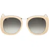 Max Mara 55mm Round Sunglasses In Multi