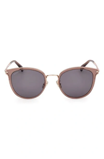 Max Mara 55mm Round Sunglasses In Gray