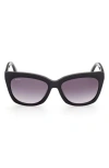 Max Mara 55mm Square Sunglasses In Black