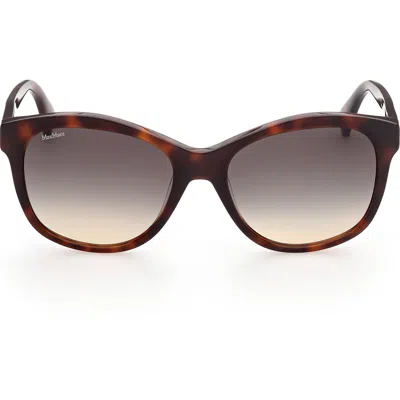 Max Mara 56mm Butterfly Sunglasses In Brown