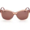 Max Mara 56mm Butterfly Sunglasses In Shiny Light Brown/brown