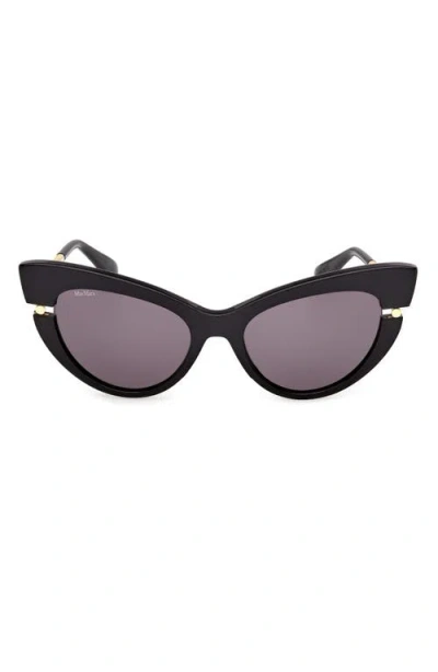 Max Mara 56mm Cat Eye Sunglasses In Black
