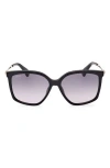 Max Mara 56mm Gradient Geometric Sunglasses In Black