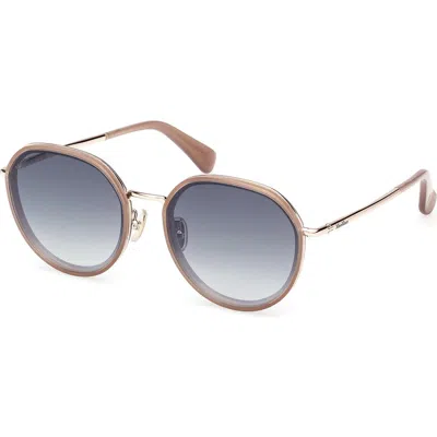 Max Mara 57mm Round Sunglasses