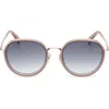 Max Mara 57mm Round Sunglasses
