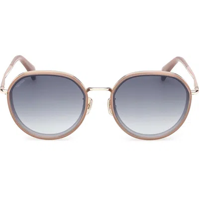 Max Mara 57mm Round Sunglasses