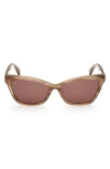 Max Mara 58mm Cat Eye Sunglasses In Brown