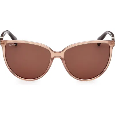 Max Mara 58mm Gradient Butterfly Sunglasses In Beige/other/gradient Brown