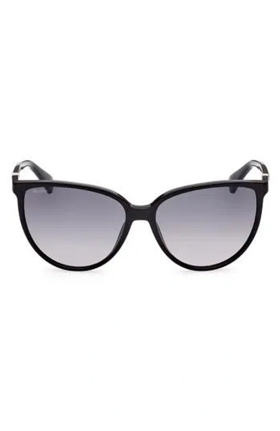 Max Mara 58mm Gradient Butterfly Sunglasses In Black