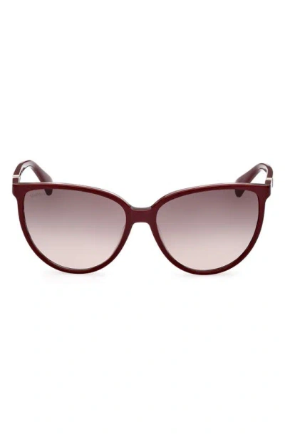 Max Mara 58mm Gradient Butterfly Sunglasses In Red