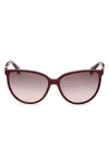 Max Mara 58mm Gradient Butterfly Sunglasses In Shiny Bordeaux/grad Bordeaux