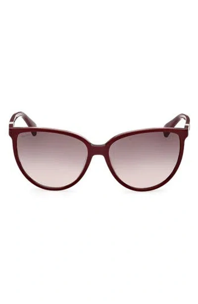Max Mara 58mm Gradient Butterfly Sunglasses In Brown