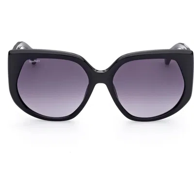 Max Mara 58mm Gradient Geometric Sunglasses In Black