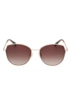 Max Mara 58mm Round Sunglasses In Brown