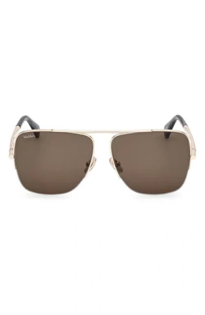Max Mara 59mm Pilot Sunglasses