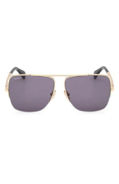 Max Mara 59mm Pilot Sunglasses