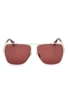 Max Mara 59mm Pilot Sunglasses