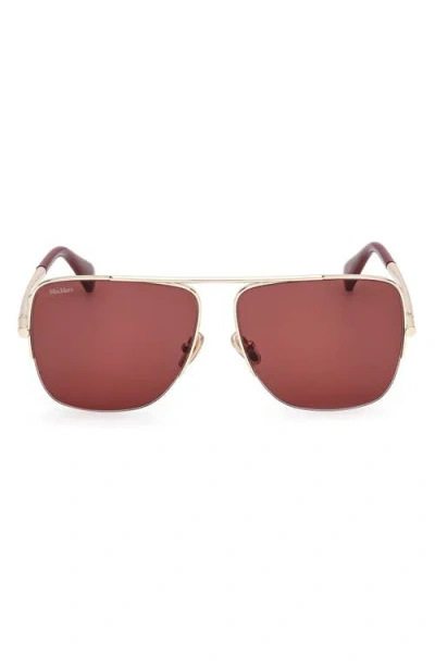 Max Mara 59mm Pilot Sunglasses