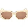 Max Mara 59mm Round Sunglasses