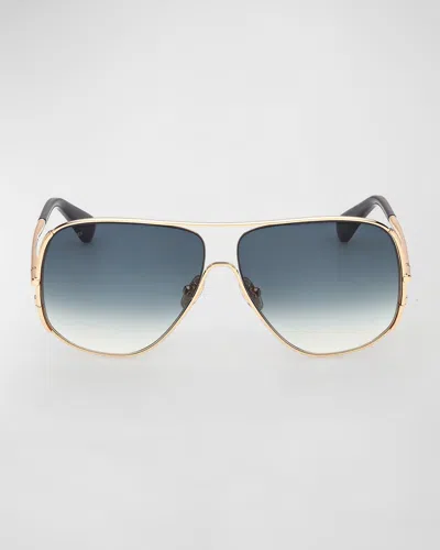 Max Mara 60mm Aviator Sunglasses In Neutral