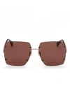 Max Mara 60mm Geometric Sunglasses In Brown