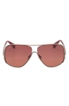 Max Mara 60mm Pilot Sunglasses In Pink