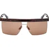 Max Mara 60mm Polarized Geometric Sunglasses