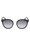 Max Mara 63mm Round Sunglasses In Brown