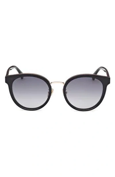 Max Mara 63mm Round Sunglasses In Brown