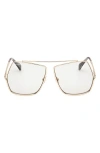 Max Mara 64mm Geometric Sunglasses In Gold