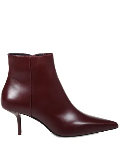 Max Mara 65mm Pointed-toe Side-zip Boots In Red