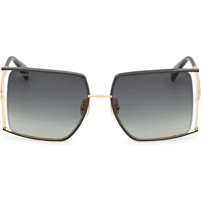 Max Mara 68mm Gradient Oversize Rectangular Sunglasses In Multi