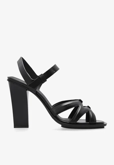 Max Mara 95 Caged Leather Sandals