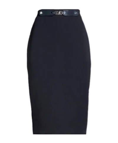 Max Mara A Body-hugging Solid-color Skirt In Blue