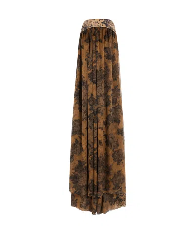 Max Mara A Dress With A Floral Pattern And A Bra.