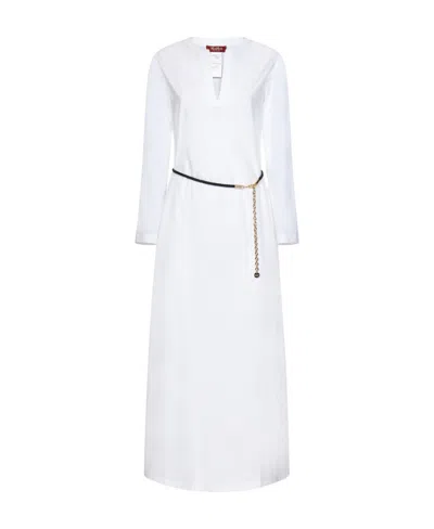 Max Mara A Girdle Dress In White