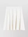 Max Mara A-line Flared Miniskirt Elastic Waist In White