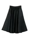 Max Mara A-line Gathered Skirt In Black
