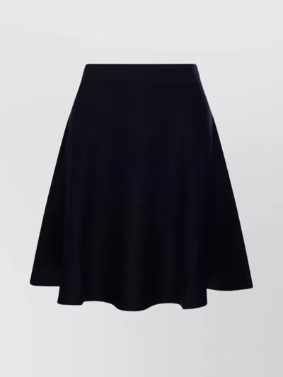Max Mara A-line High Waist Knit Midi Skirt In Black