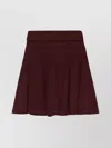 Max Mara A-line High-waisted Mini Pleated Skirt In Burgundy