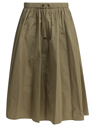Max Mara Mxmlonza Skirt Gathered Design Midi Length In Neutral