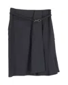 Max Mara A-line Wrap Skirt Style With Side Pleat In Black Wool In Black
