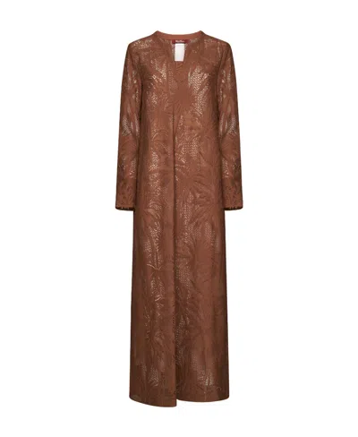 Max Mara A Long Dress In Brown
