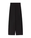 Max Mara Long Wide-leg Trousers With Tailored Fit And Side Pockets In Black