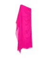 Max Mara Washed Silk One-shoulder Dress In Pink