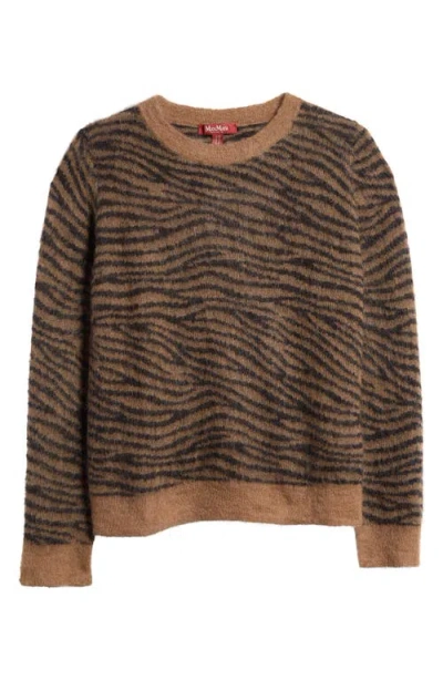 Max Mara Women's Abadan Tiger Print Mohair Jumper Multi