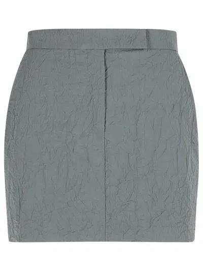 MAX MARA ABATE GREY VIRGIN WOOL SKIRT