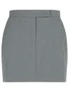 Max Mara Grey Wool Mini Skirt In Grey