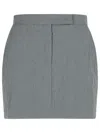 Max Mara Grey Wool Mini Skirt